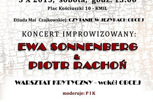 Literacko-muzyczny koncert improwizowany:  Ewa Sonnenberg i Piotr Rachoń