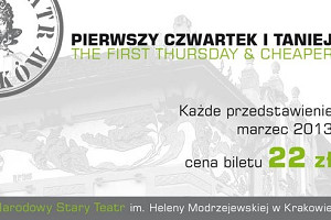 Pierwszy czwartek taniej w Narodowym Starym Teatrze